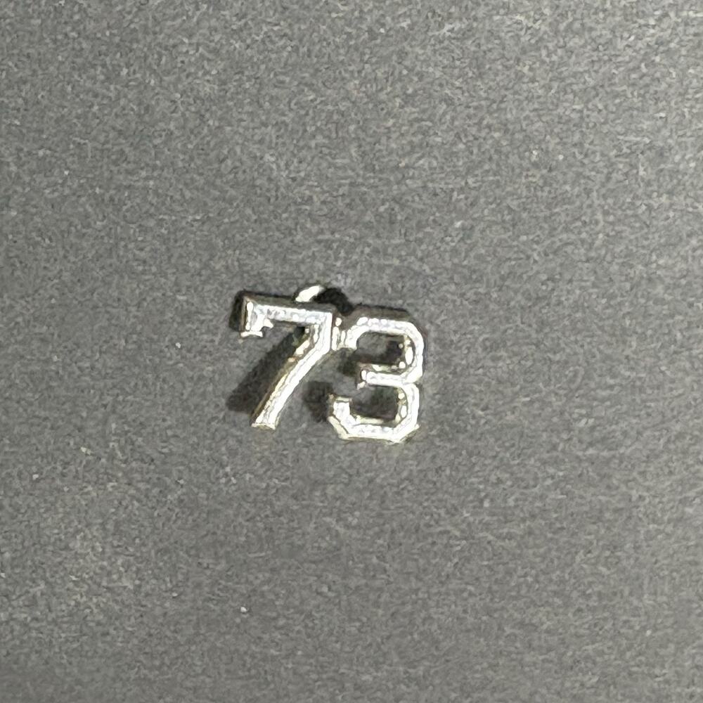 73 Stick Pin Silver Tone Pendant Graduation Birthday Vintage Lucky Number